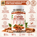 Frasco de Metaqua Canela de Ceilán con canela en rama y cápsulas, 30 cápsulas, garantía de 30 días